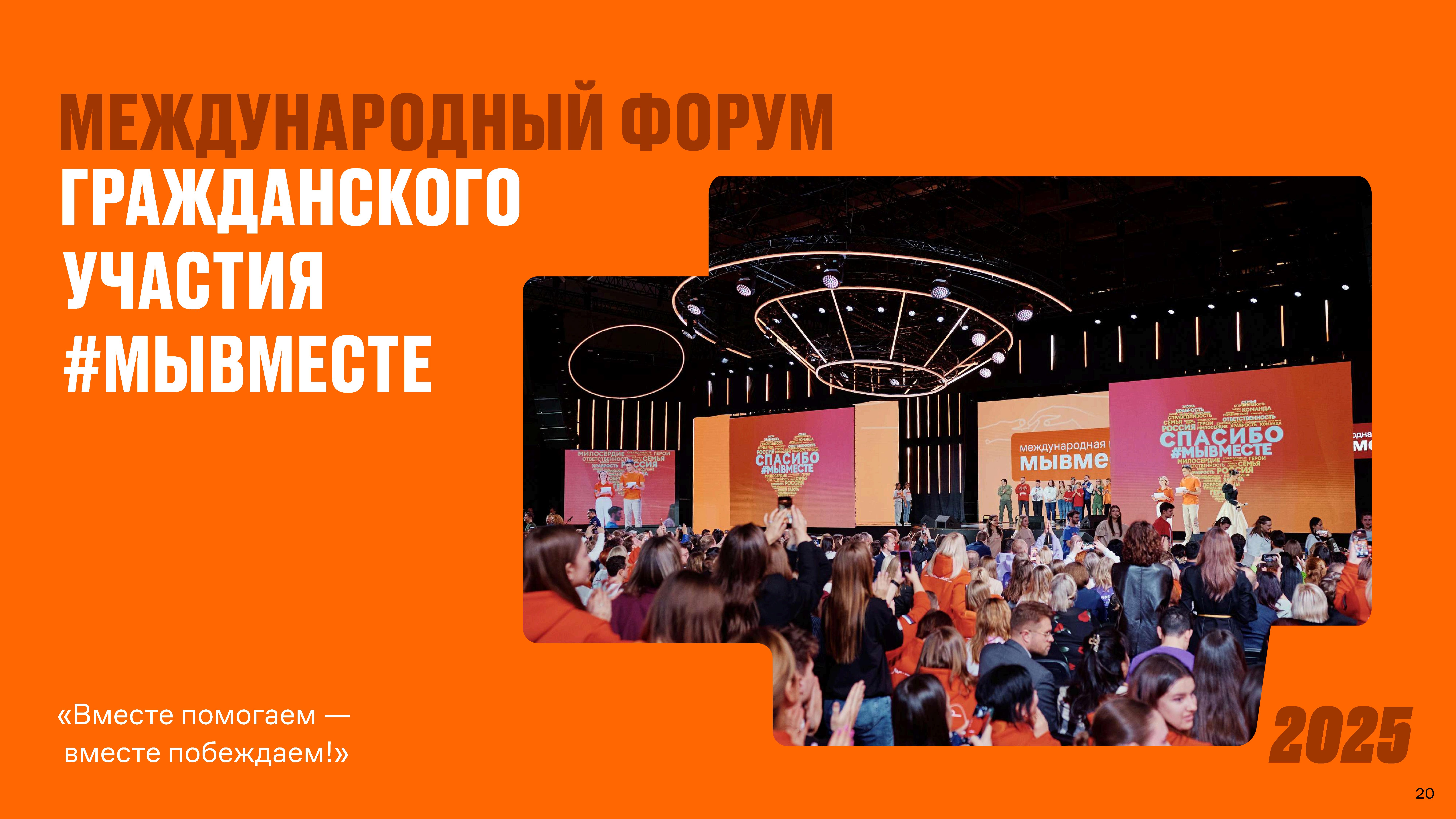 Стартовал 5 сезон Международной Премии #МыВМЕСТЕ.