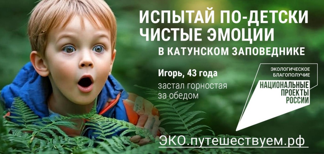 АНО «Национальные приоритеты» совместно с Министерством природных ресурсов и экологии России запустили рекламную кампанию национального проекта «Экологическое благополучие», посвященную экотуризму на заповедных территориях страны.