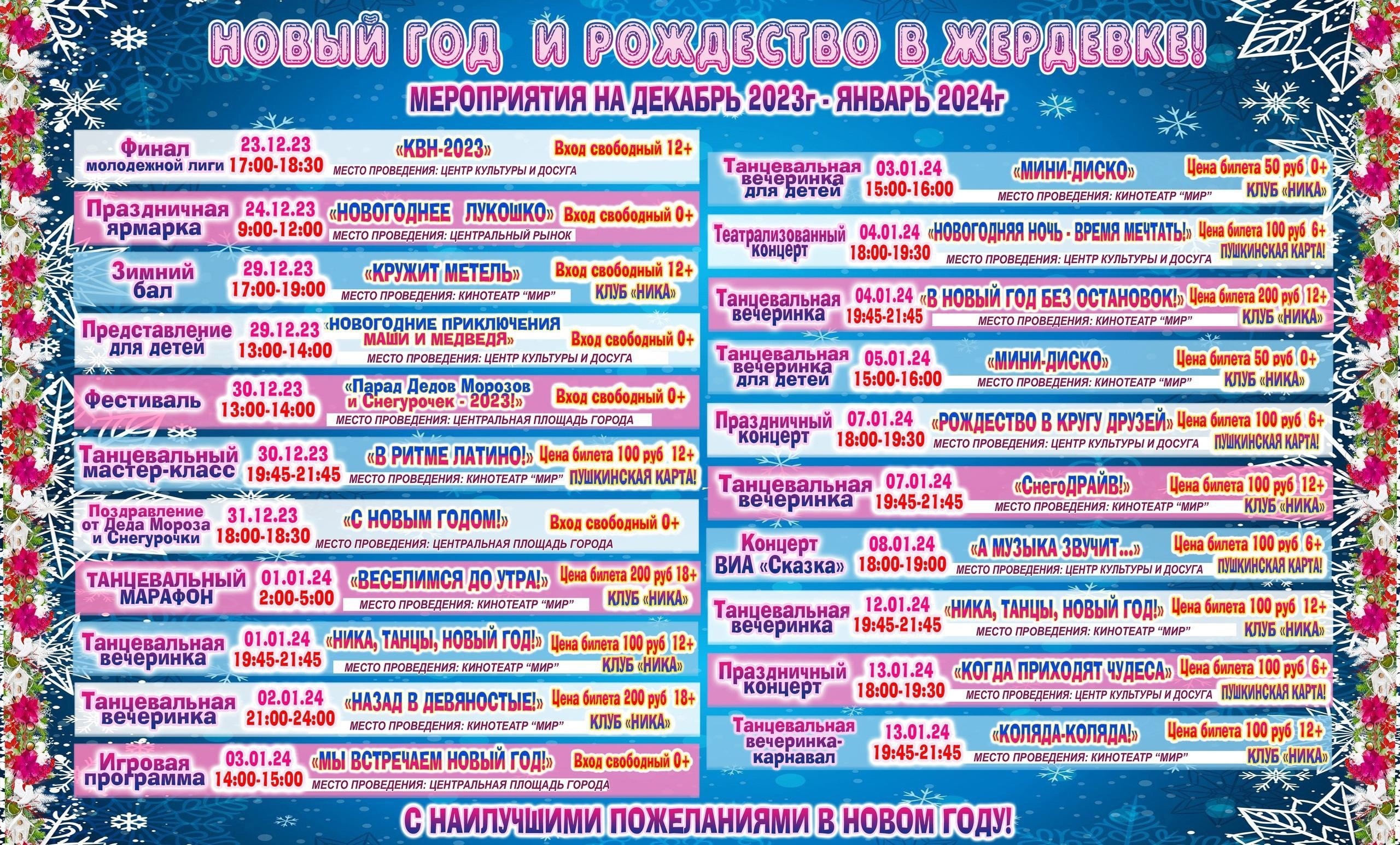 Новый год и Рождество в Жердевке!.